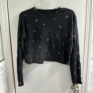 Cropped PINK cherry shirt